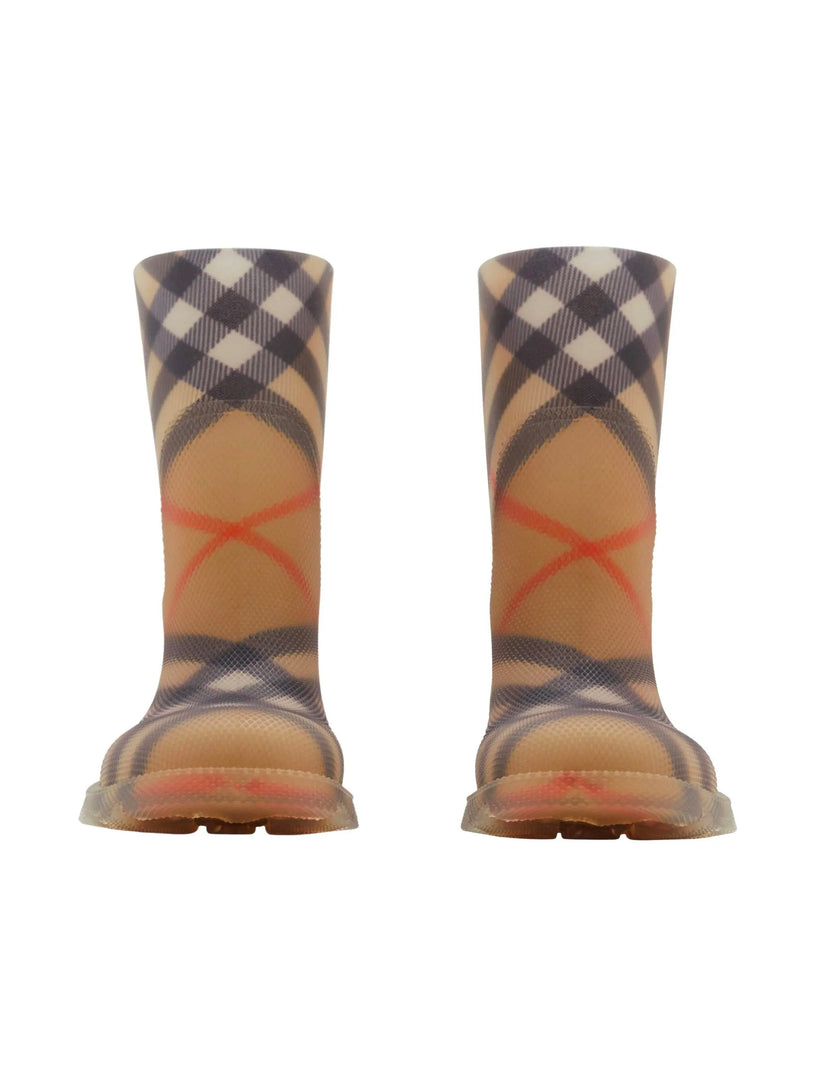 Marsh Check Rubber High Boots