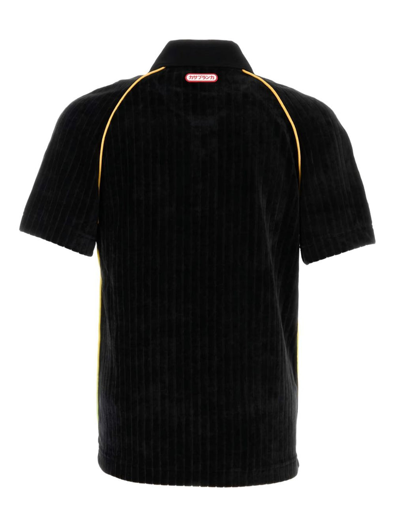 Corduroy raglan polo shirt