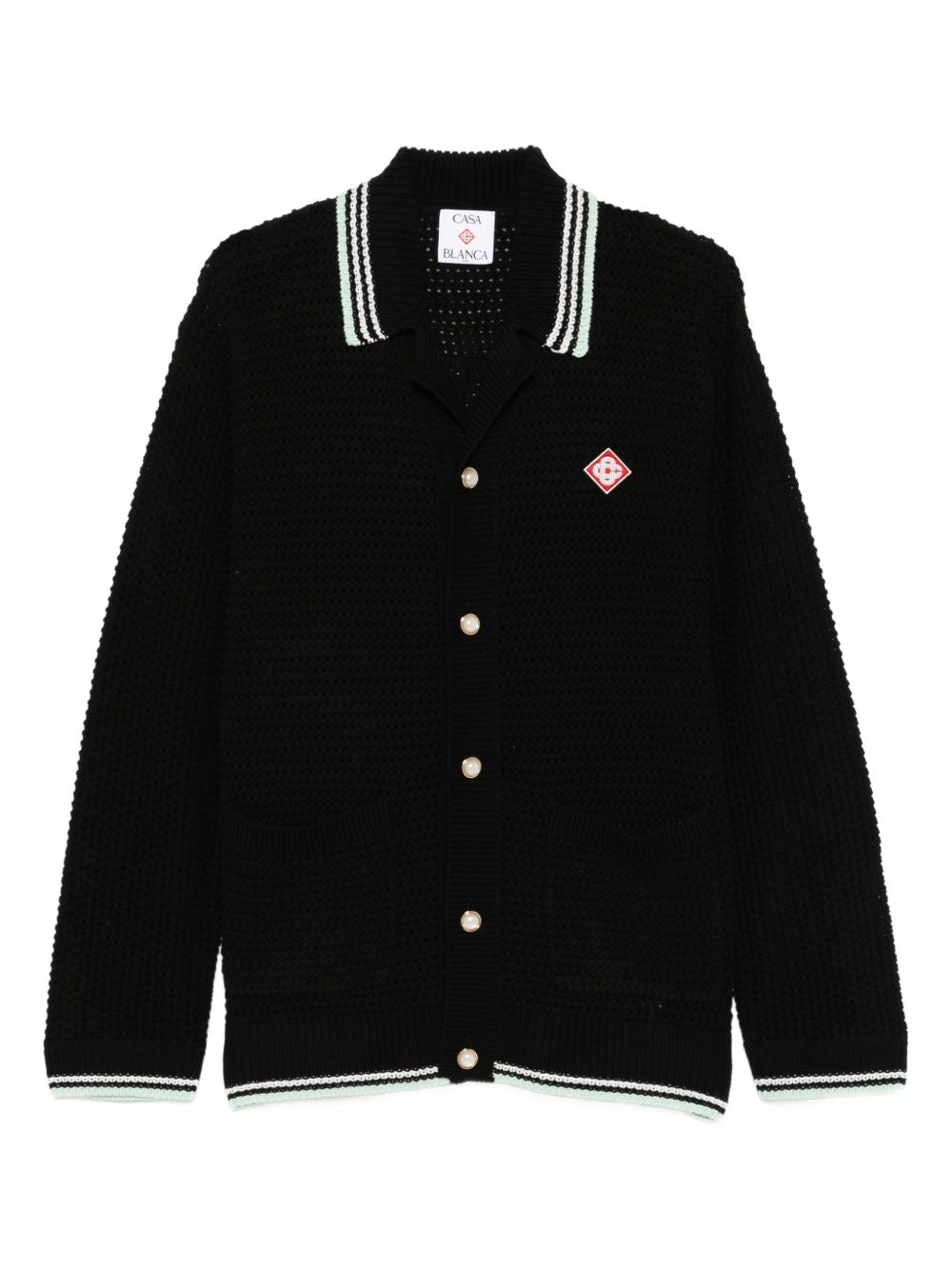 Long-sleeved crochet shirt