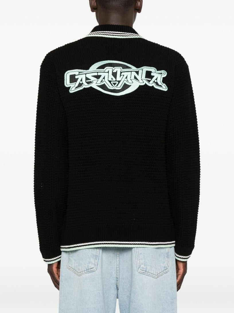 Long-sleeved crochet shirt