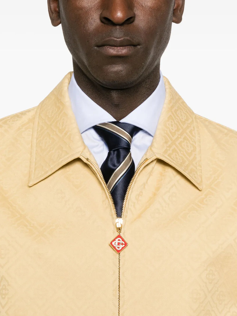 Cotton jacquard blouson