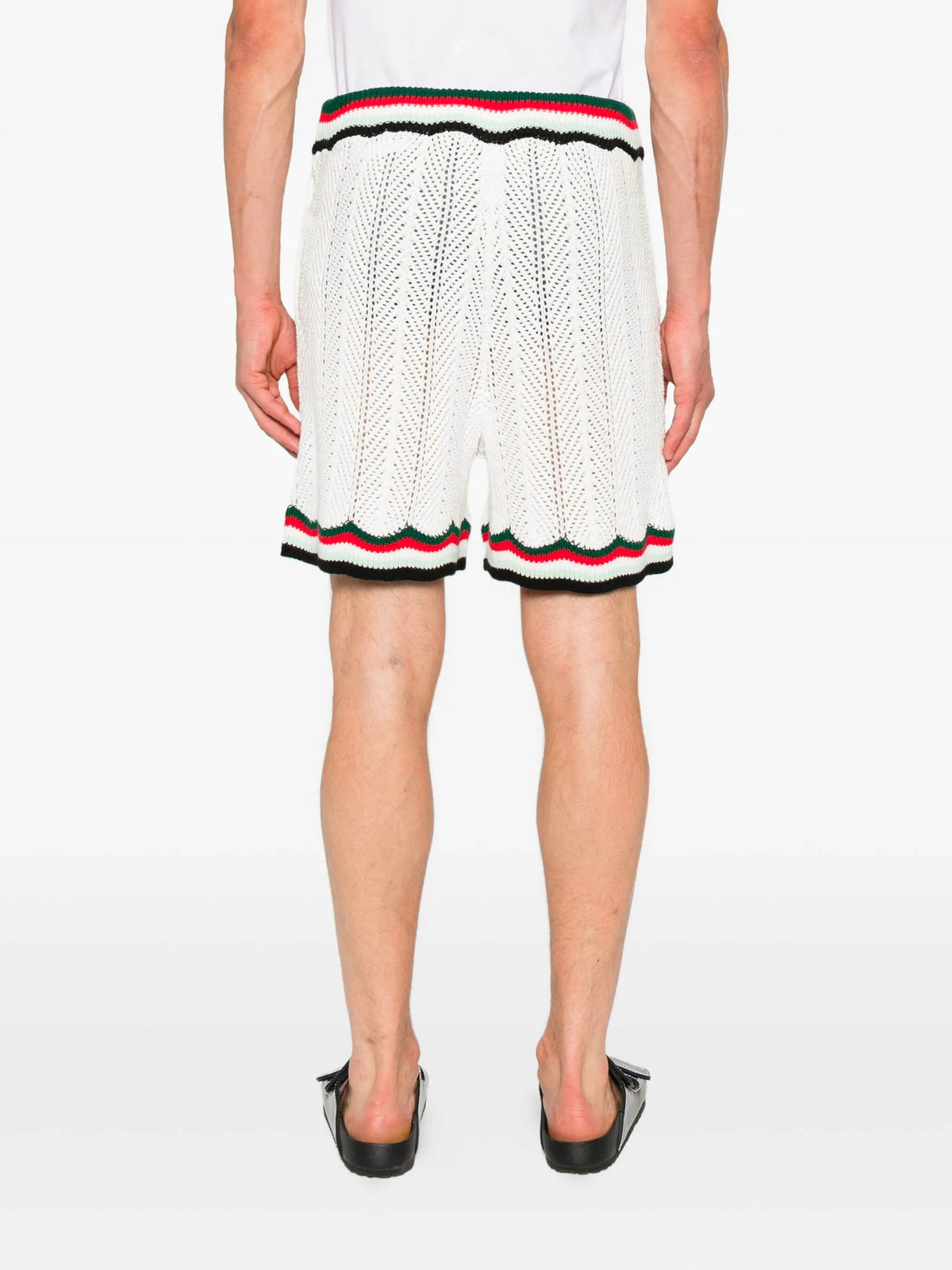 Cotton Chevron Crochet Shorts