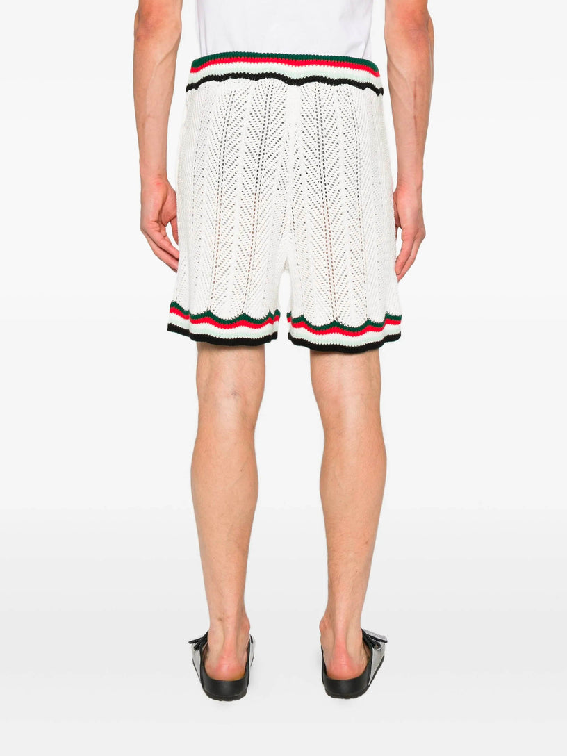 Cotton Chevron Crochet Shorts