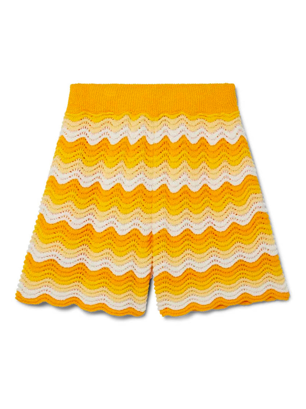 Wavy Gradient Crochet Shorts