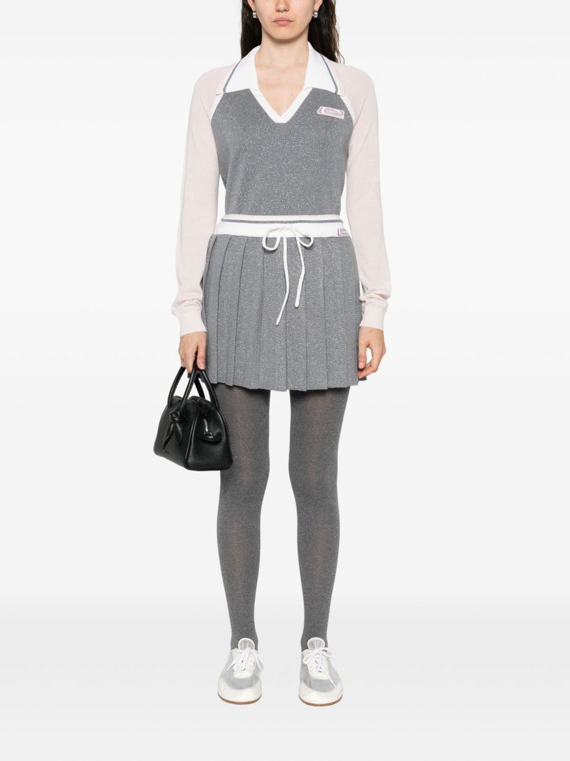 Long-sleeved merino wool tennis polo