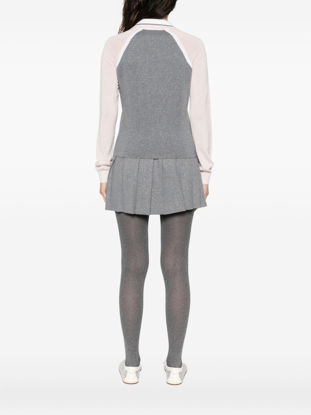 Long-sleeved merino wool tennis polo