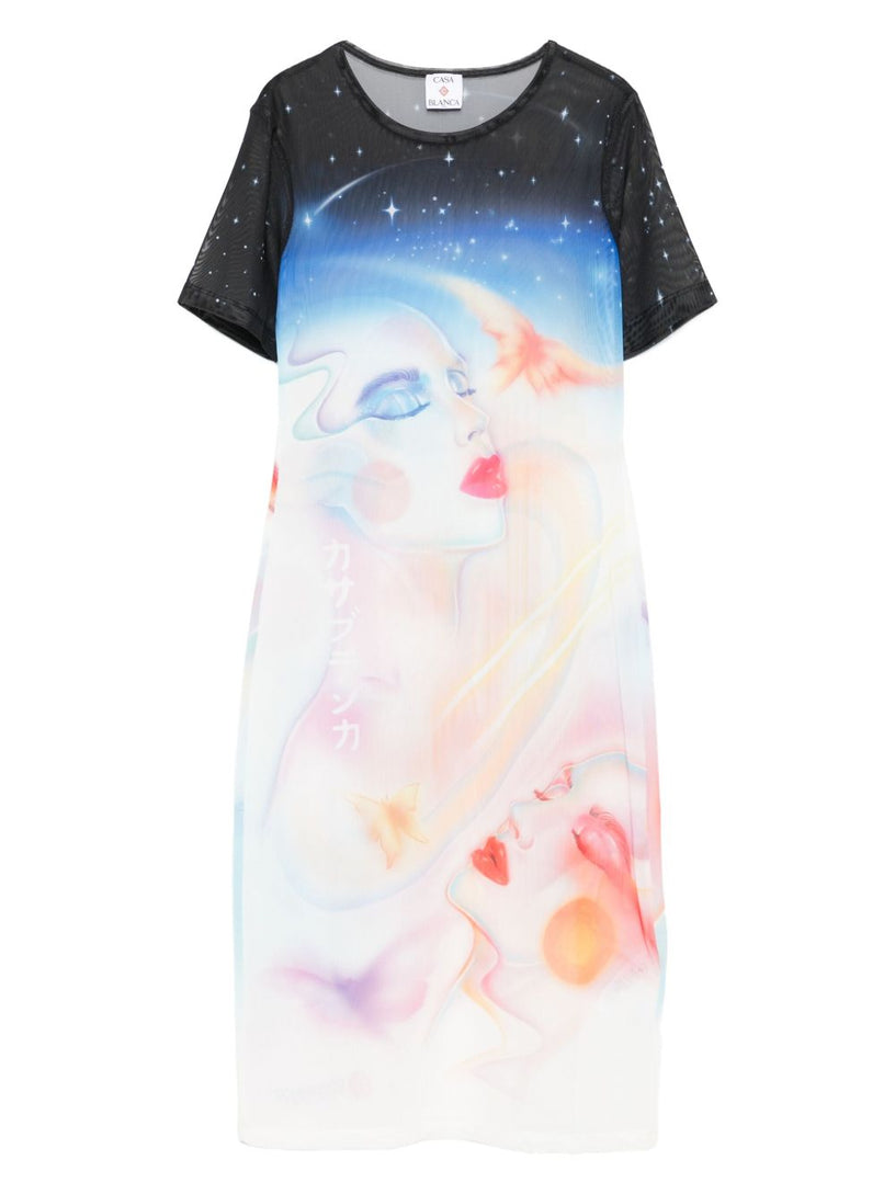 Galactic Connection mesh dress
