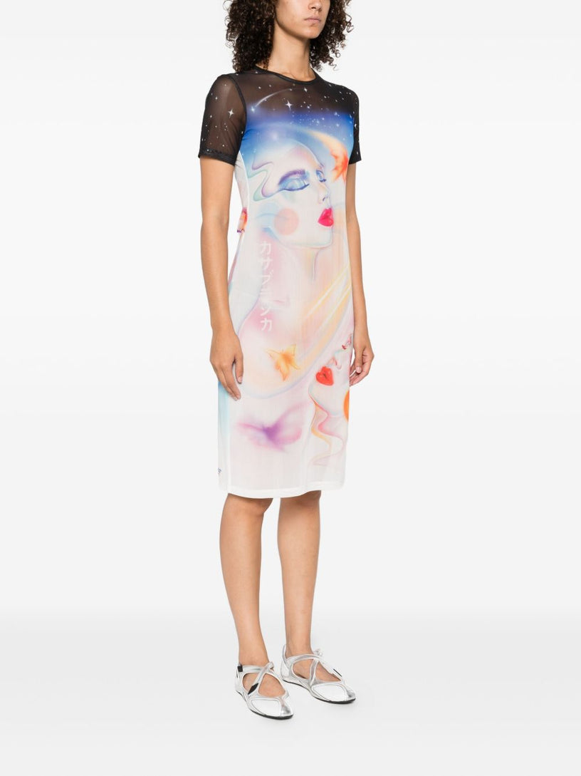 Galactic Connection mesh dress