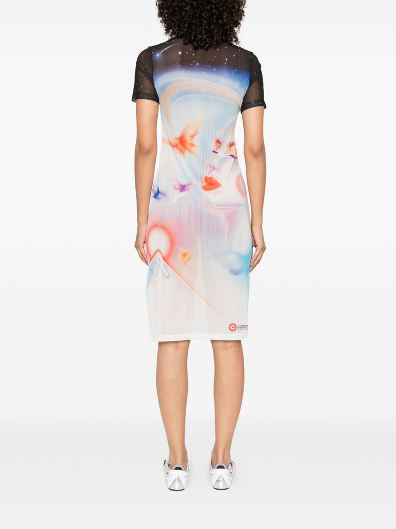 Galactic Connection mesh dress