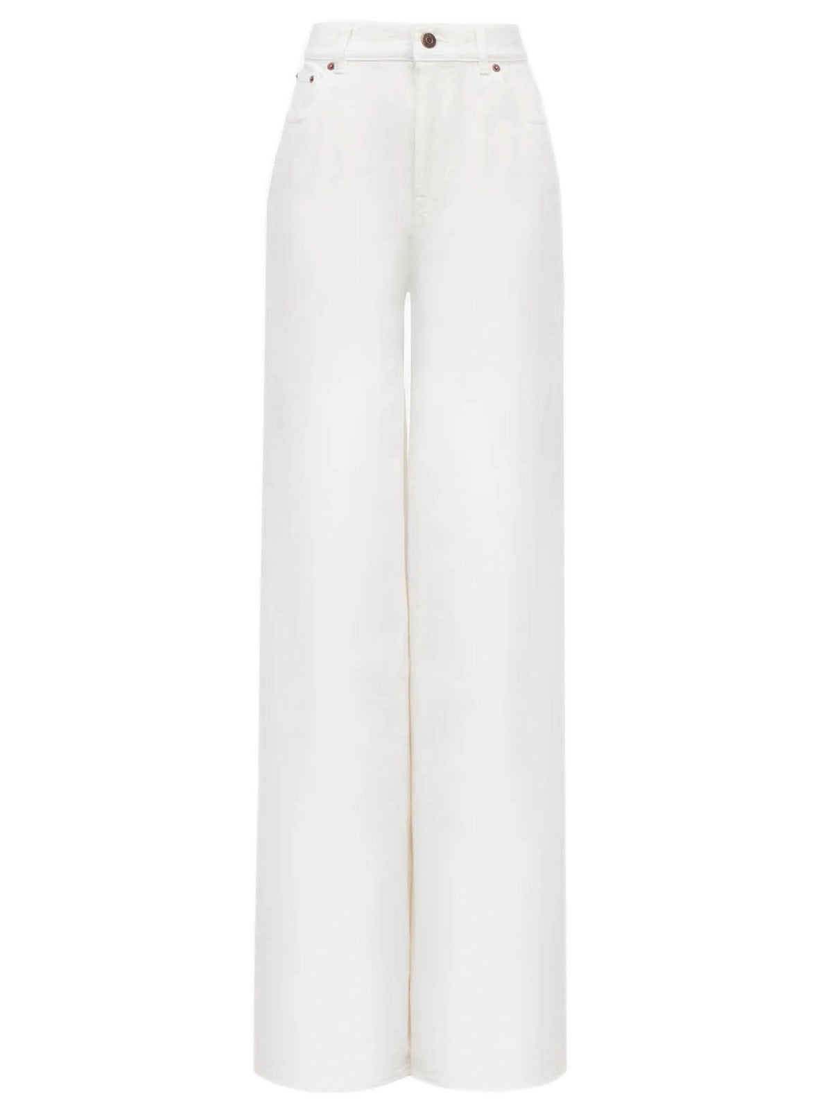 High-rise wide-leg jeans in denim