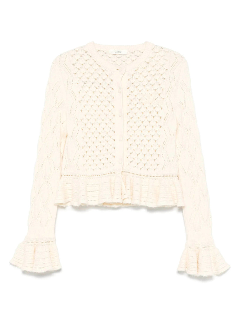 Ruffled cardigan