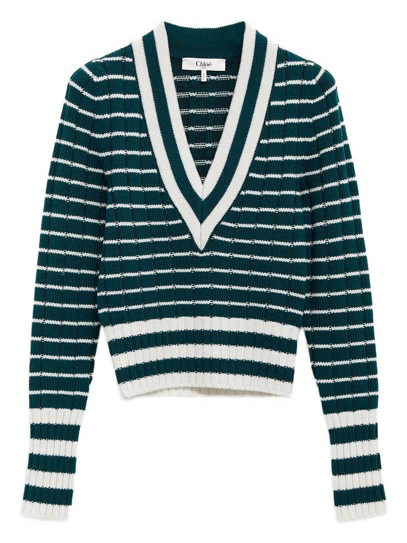 Striped knit jumper