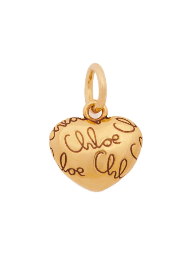 Alphabet heart logo charm