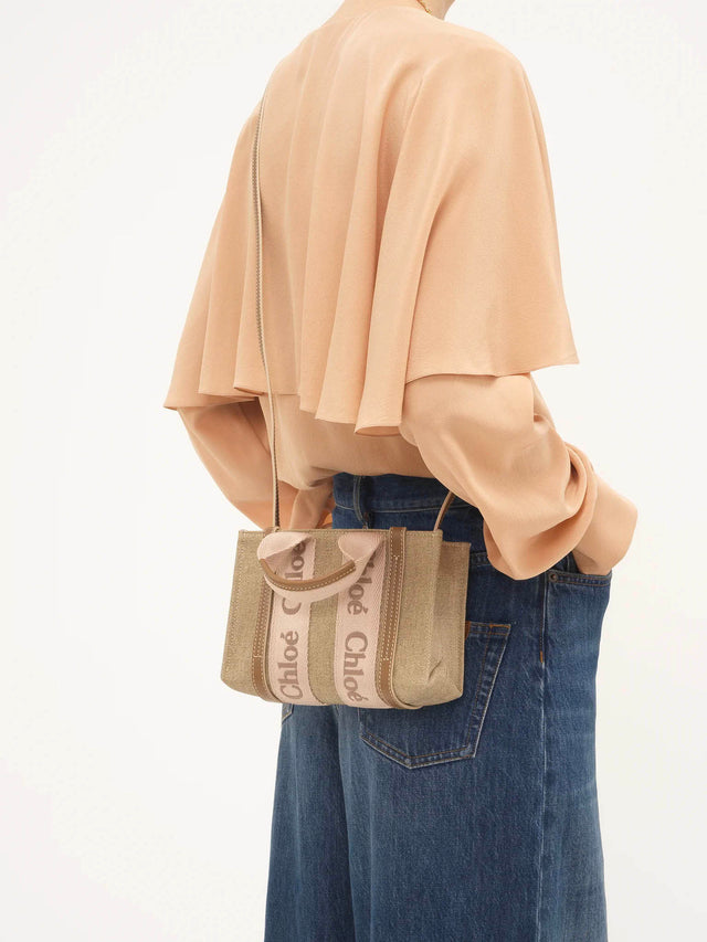 Mini woody tote bag
