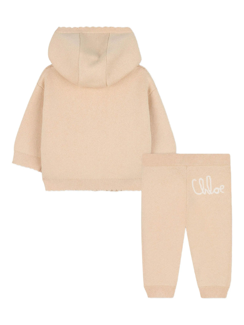 Hooded zip-up tracksuit