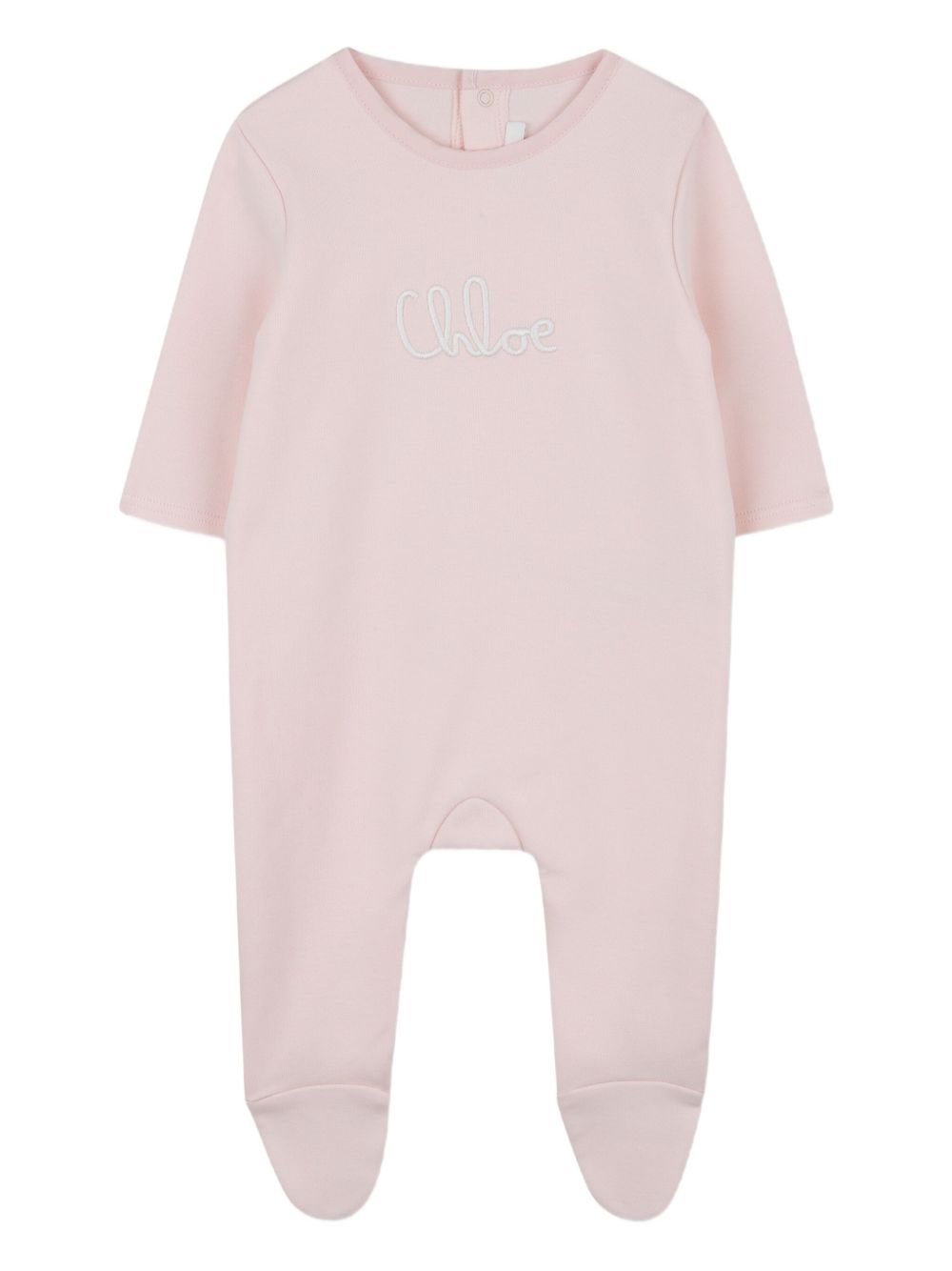 Logo-embroidered babygrow set