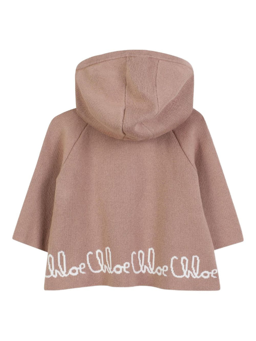 Logo hooded cape