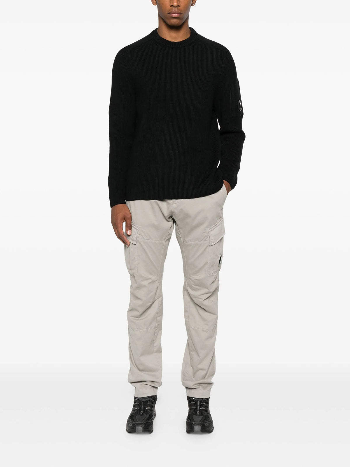 Full Rib Crewneck Lens Sweater