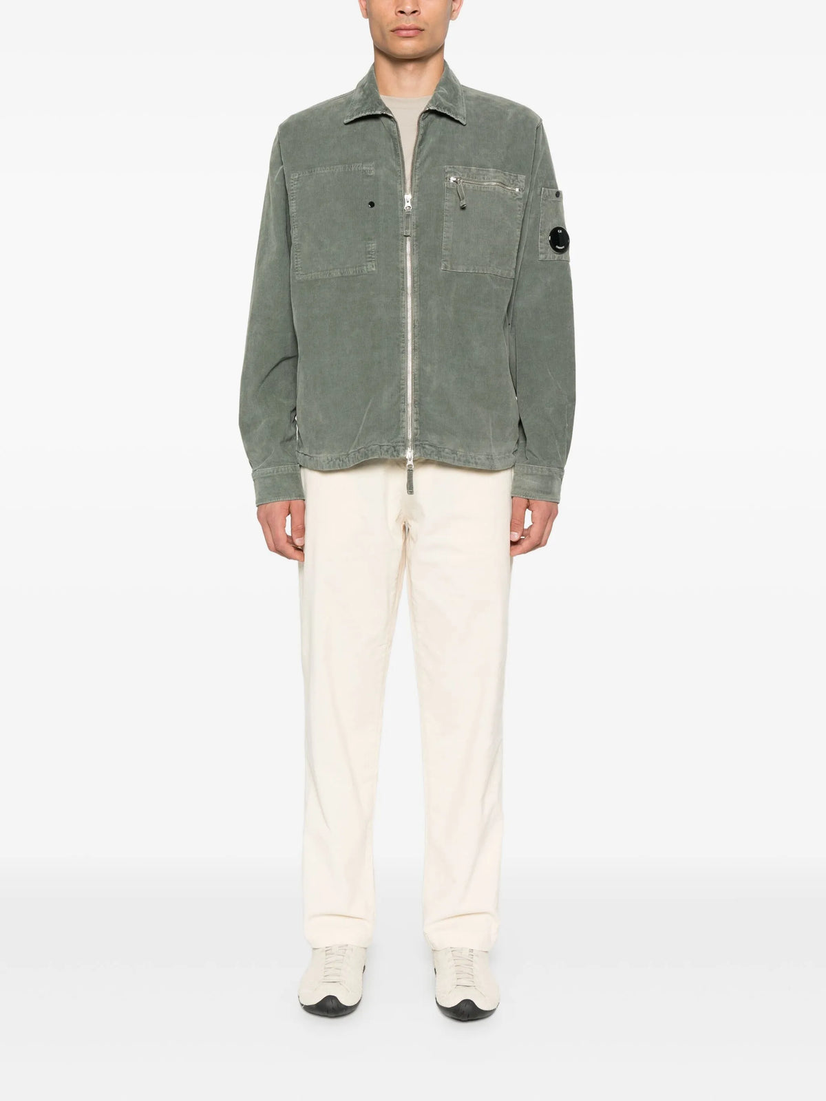 Corduroy Lens Zipped Overshirt