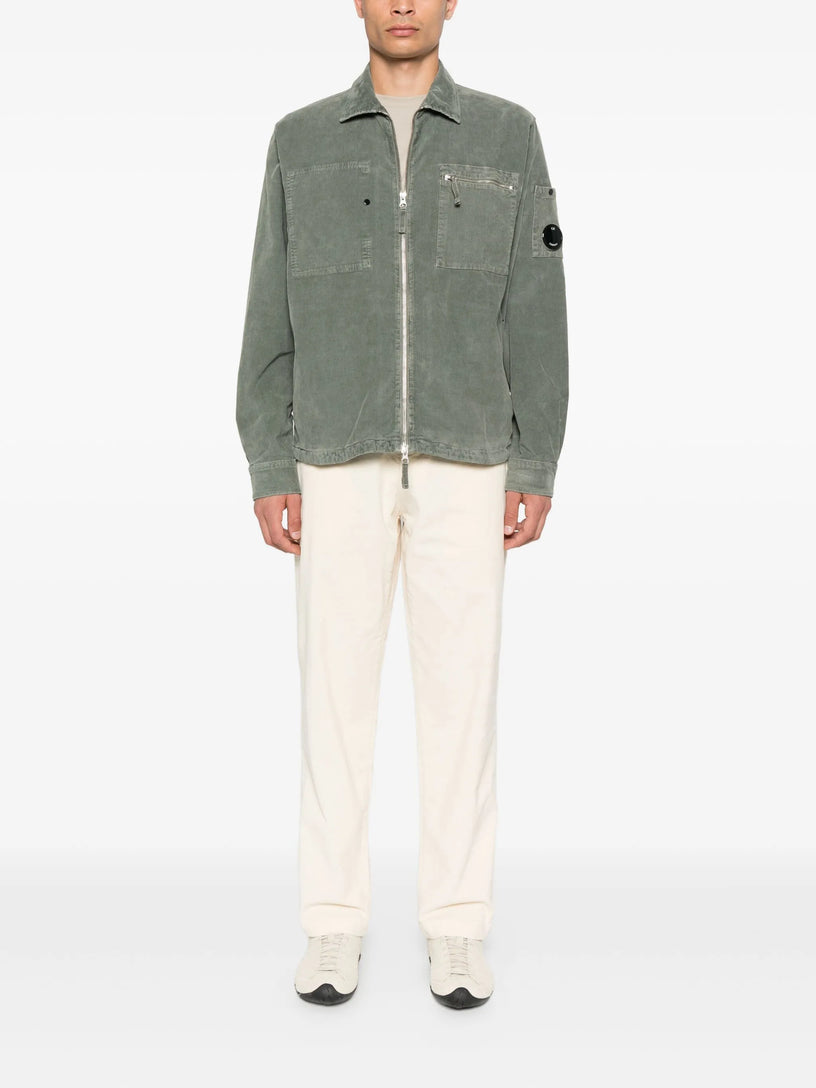 Corduroy Lens Zipped Overshirt