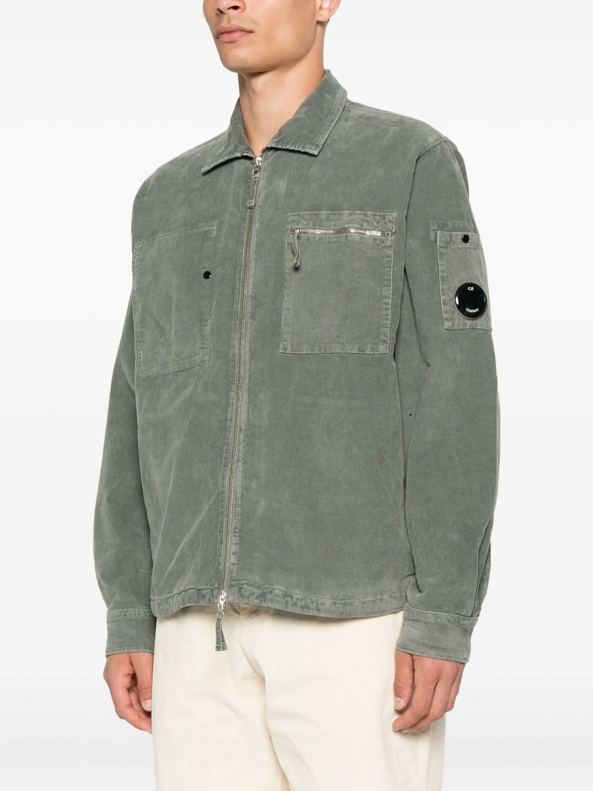 Corduroy Lens Zipped Overshirt