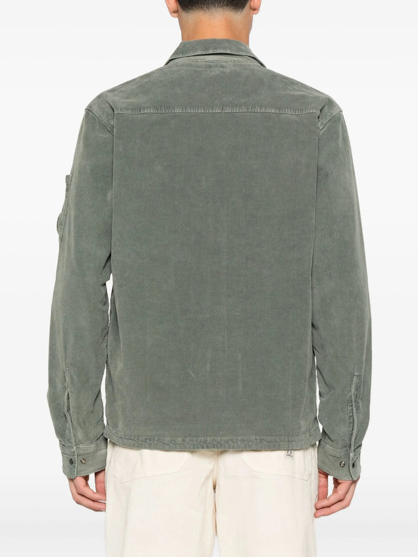 Corduroy Lens Zipped Overshirt