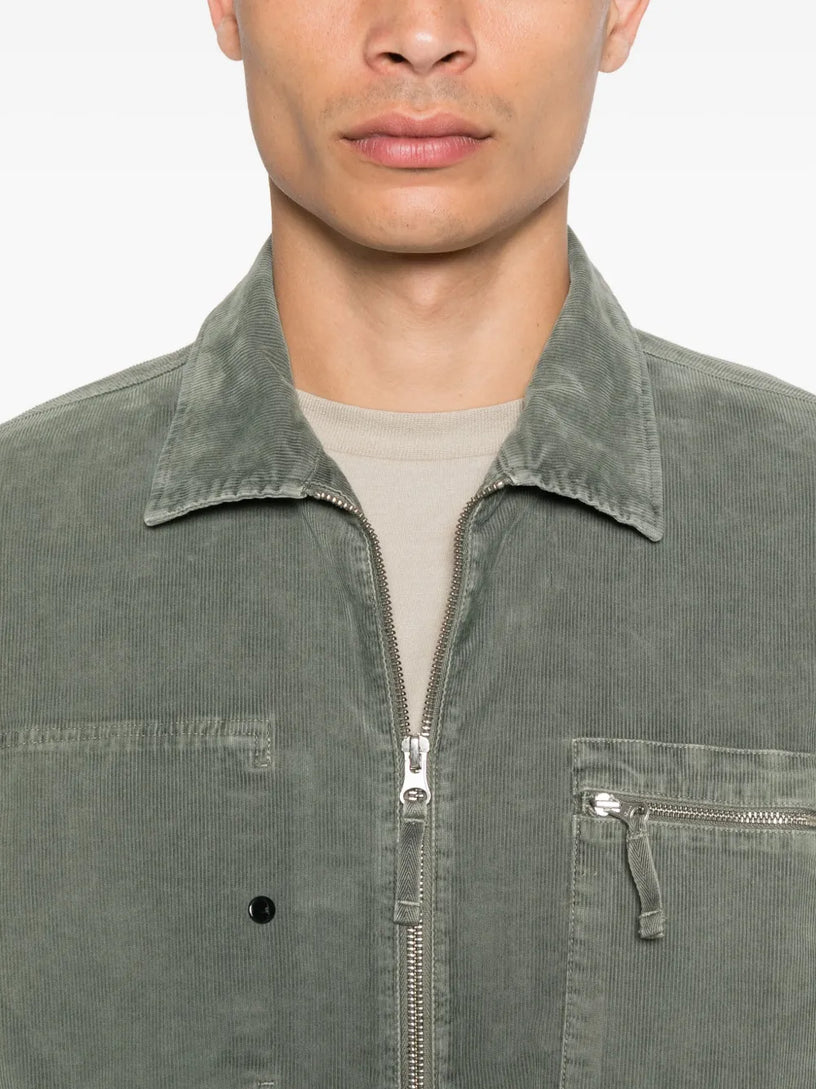 Corduroy Lens Zipped Overshirt
