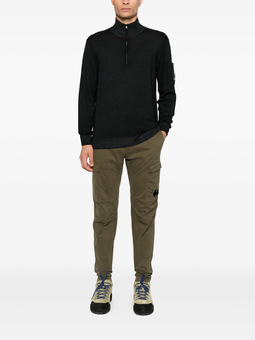 Stretch sateen ergonomic cargo pants