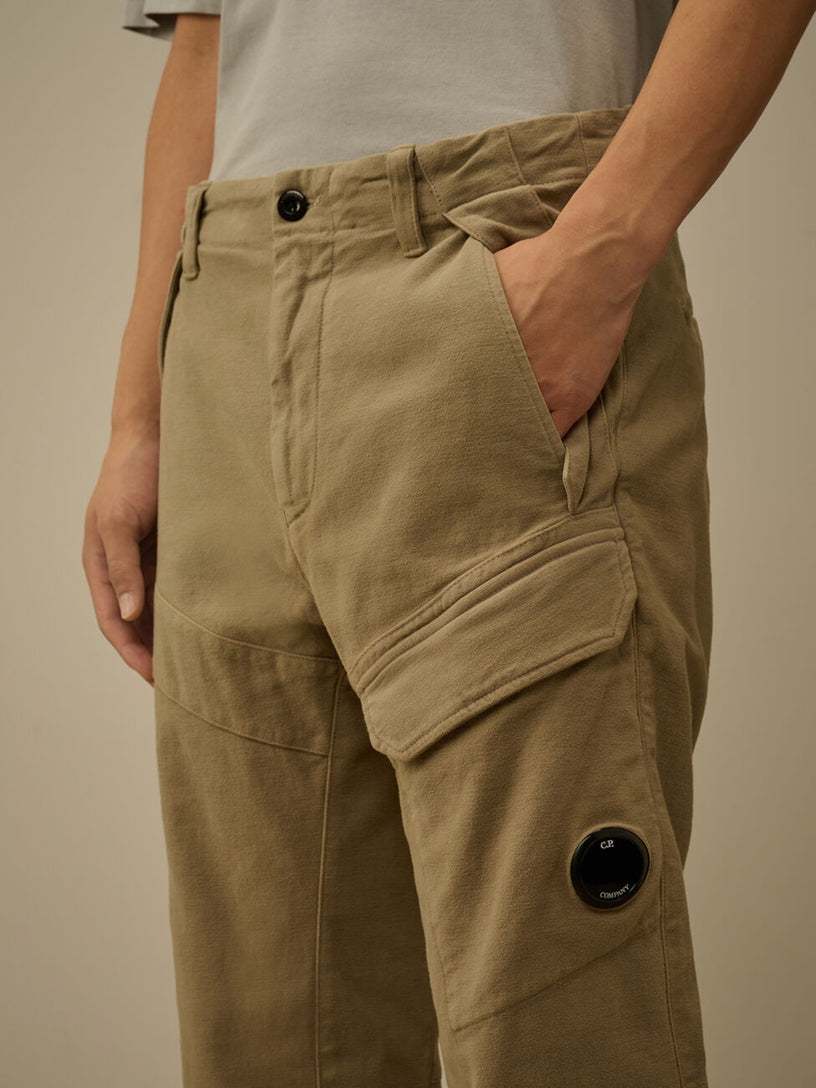 Moleskin stretch cargo pants