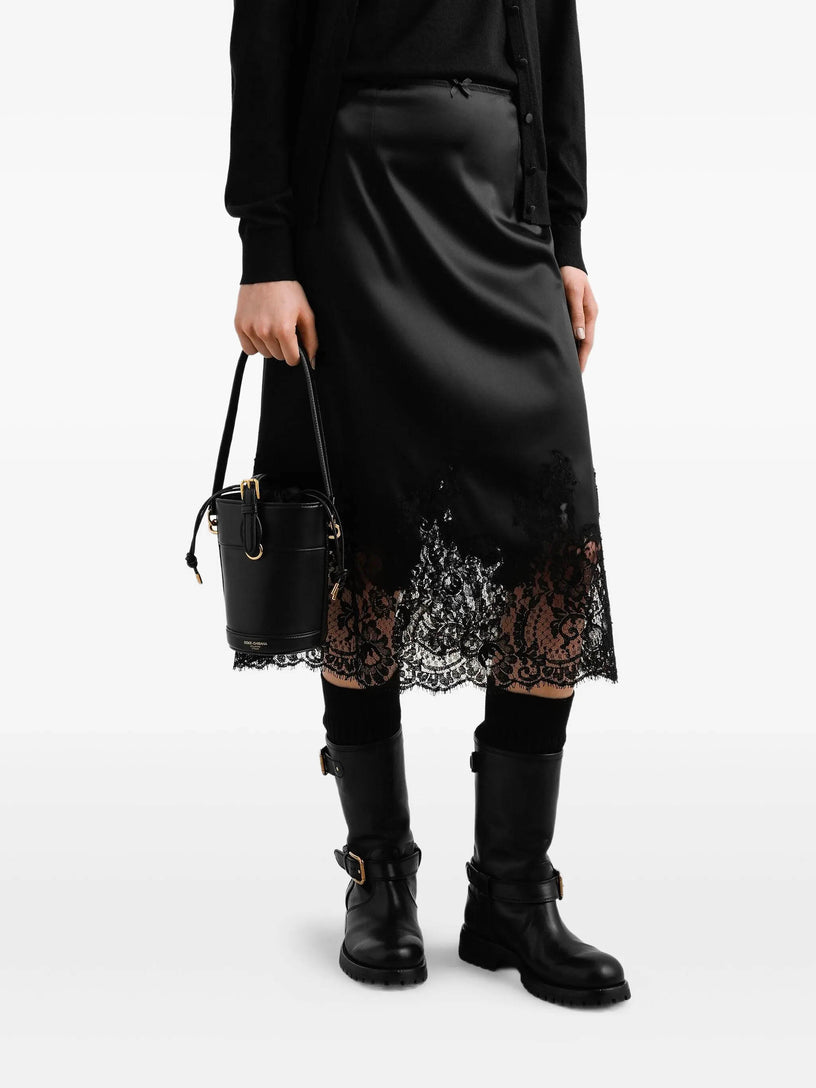 Capri bucket bag in canvas and leather