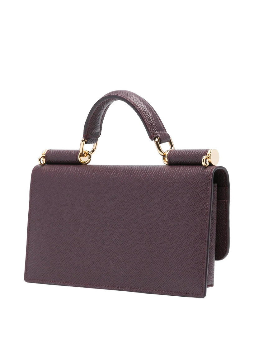 Mini bag in dauphine calf leather