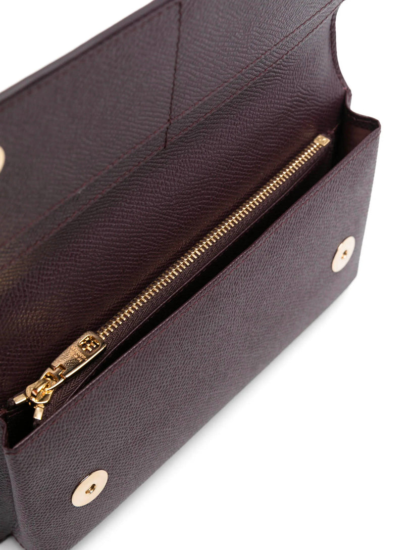 Mini bag in dauphine calf leather