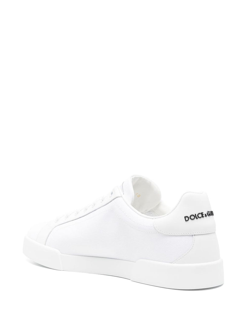 Portofino low-top sneaker in canvas and nappa calfskin