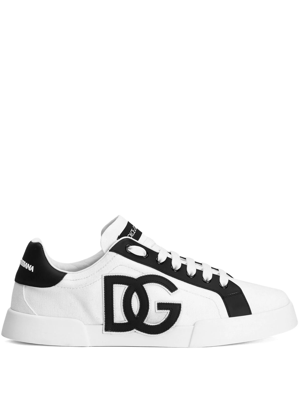 Portofino low-top sneaker in canvas and nappa calfskin