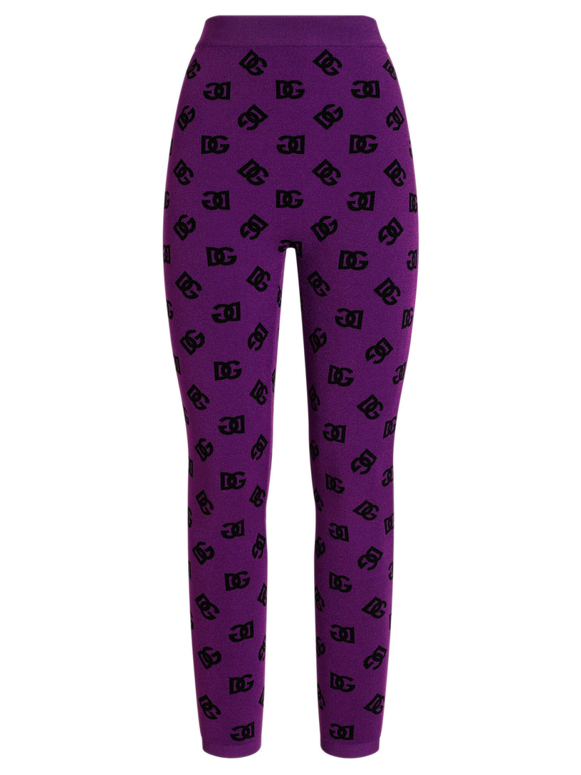 Printed jacquard leggings