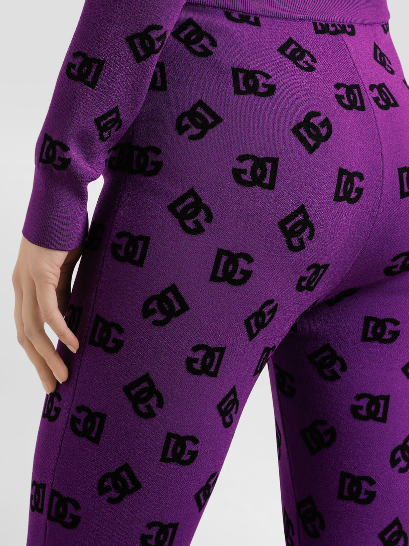 Printed jacquard leggings