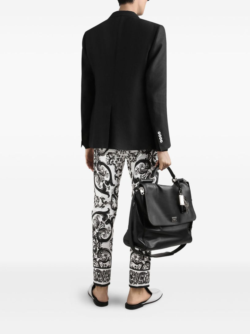 Portofino single-breasted linen jacket