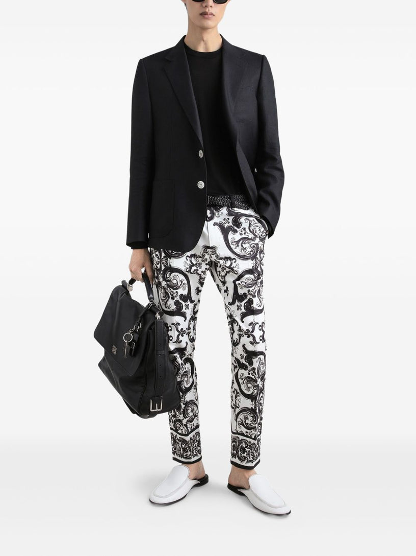 Portofino single-breasted linen jacket