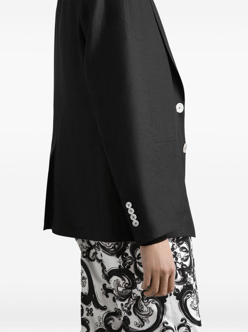 Portofino single-breasted linen jacket