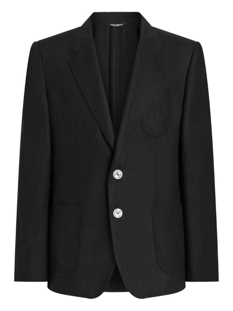 Portofino single-breasted linen jacket
