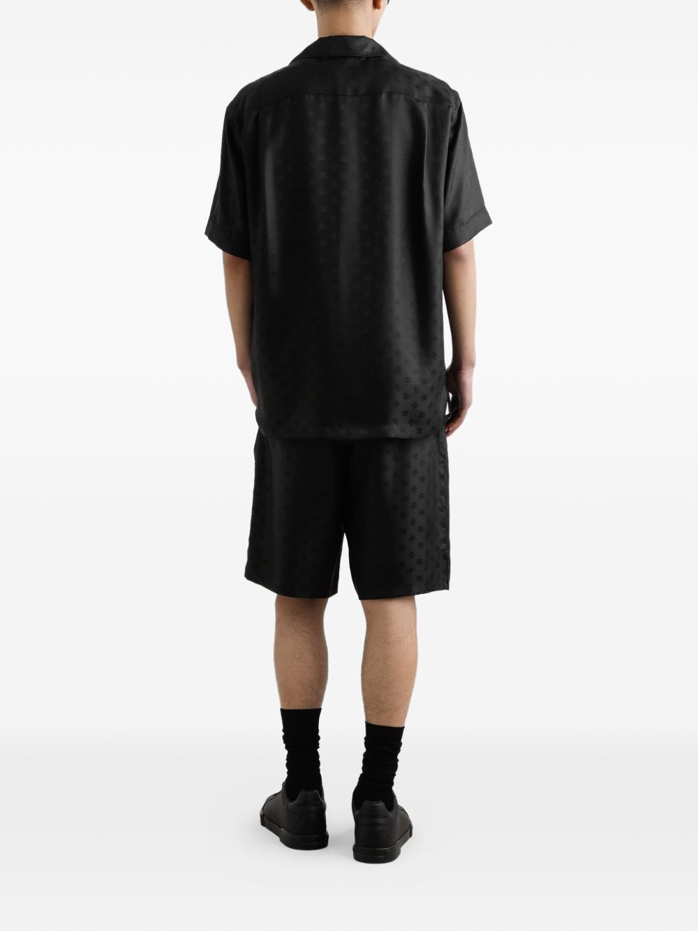 DG logo jacquard hawaii shirt