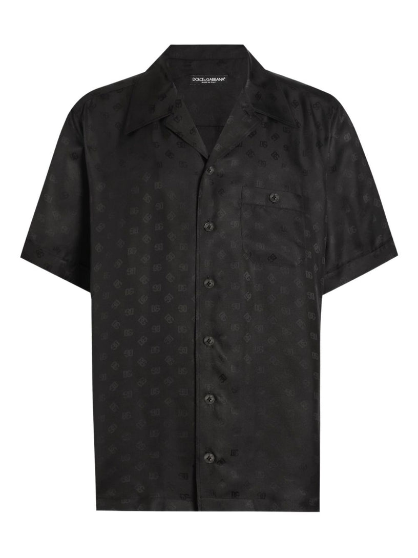 DG logo jacquard hawaii shirt