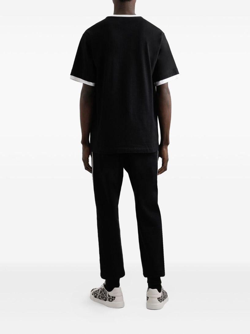 T-shirt with print and embroidery