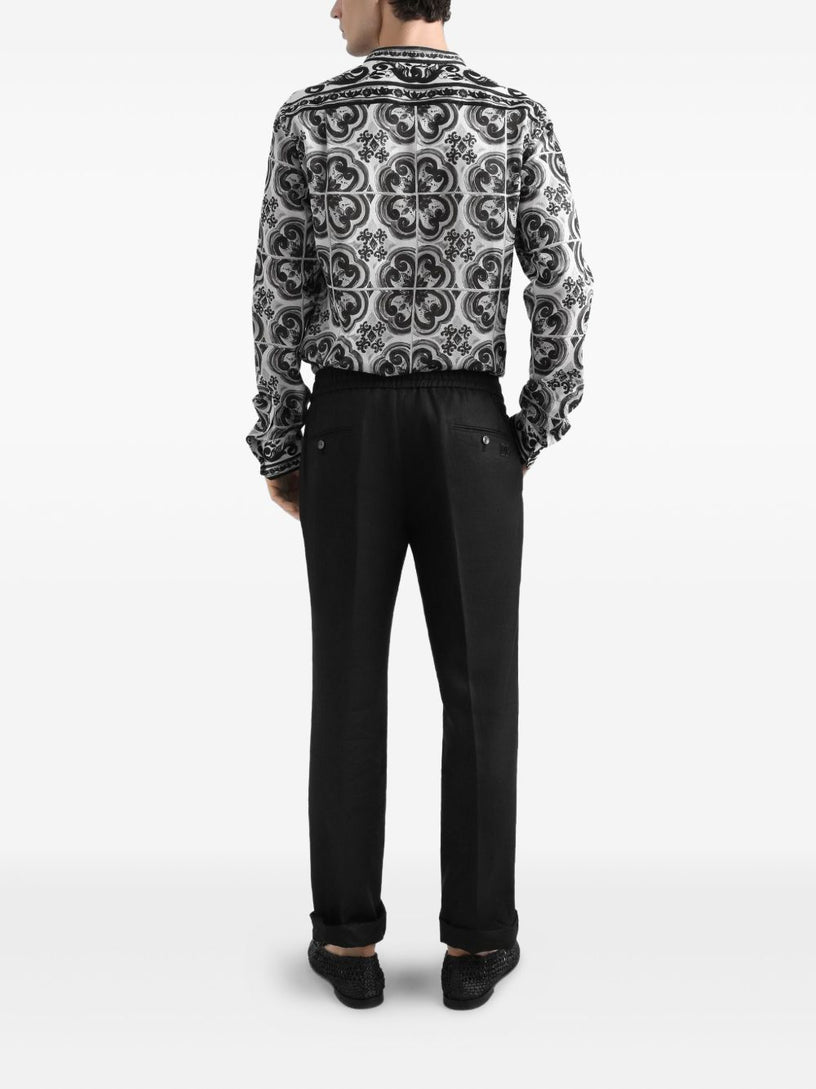 Linen jogging trousers