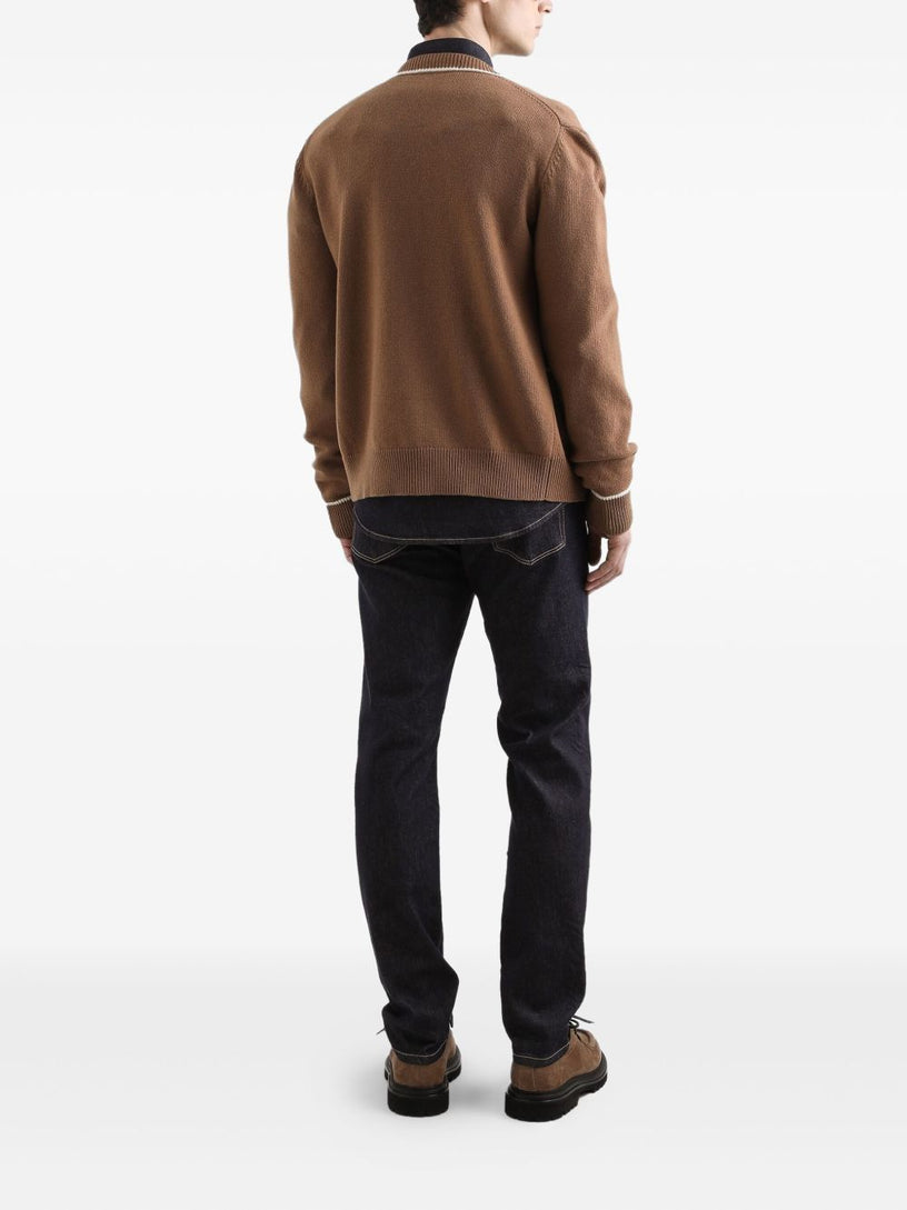 Slim-fit stretch cotton jeans