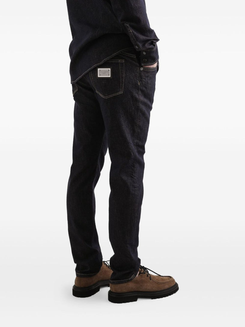 Slim-fit stretch cotton jeans