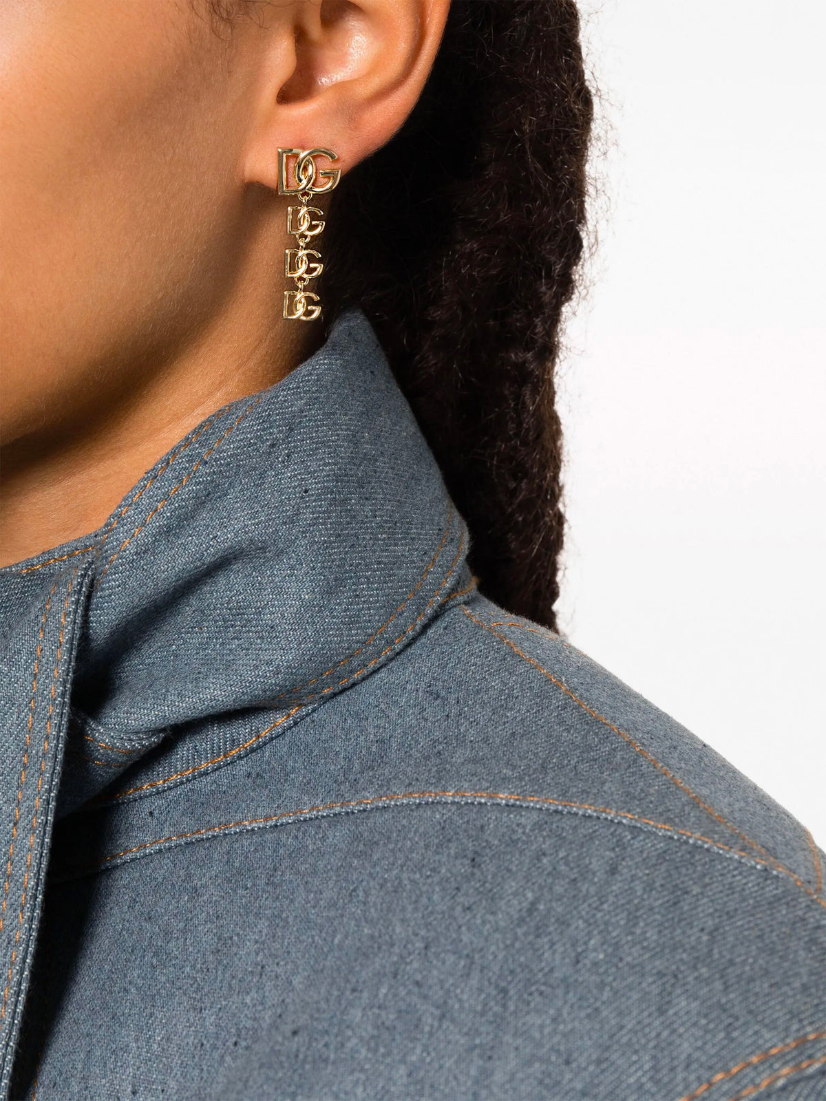 Long earrings with DG multilogo