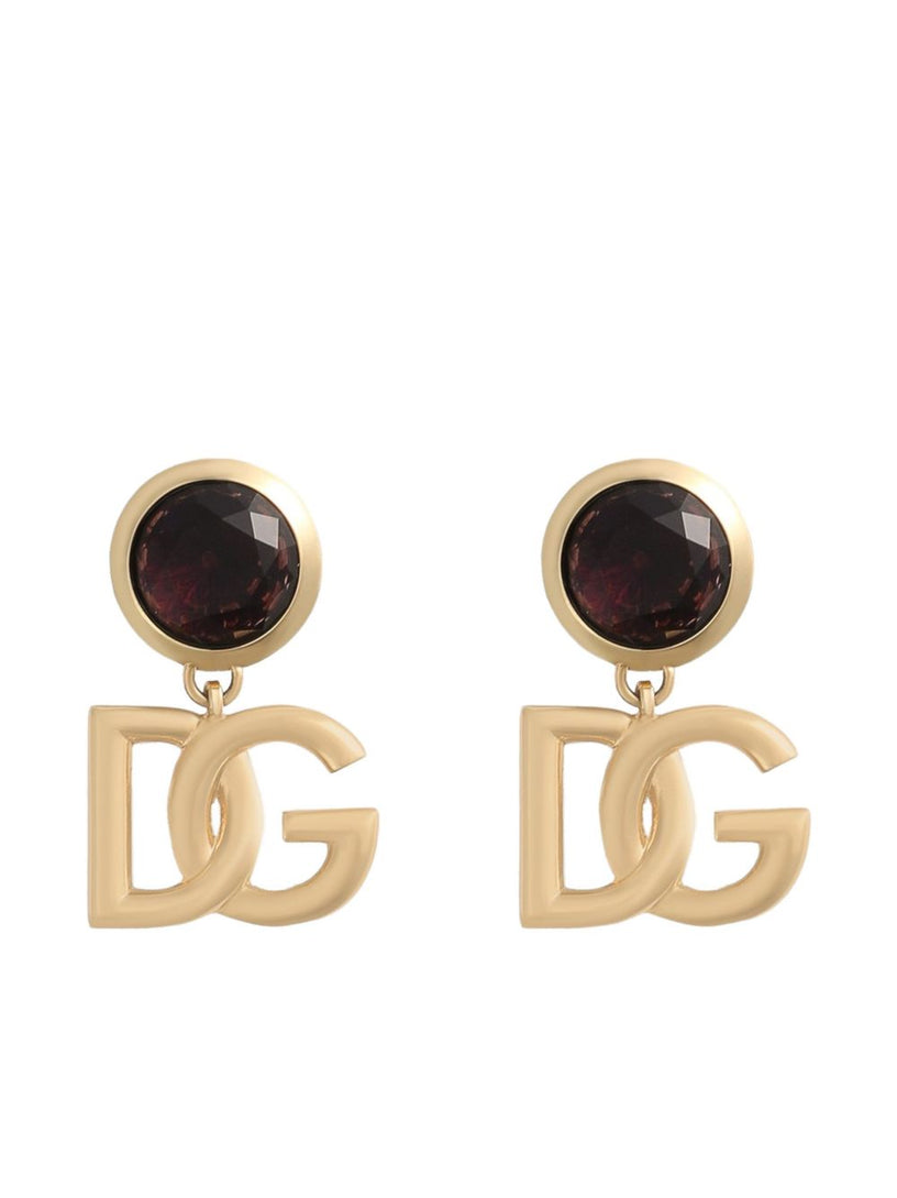 Clip earrings with logo