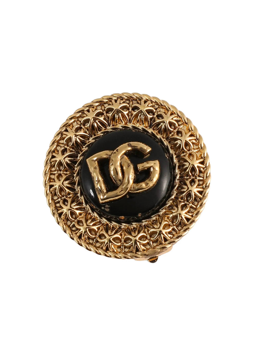 Clip earrings with DG logo