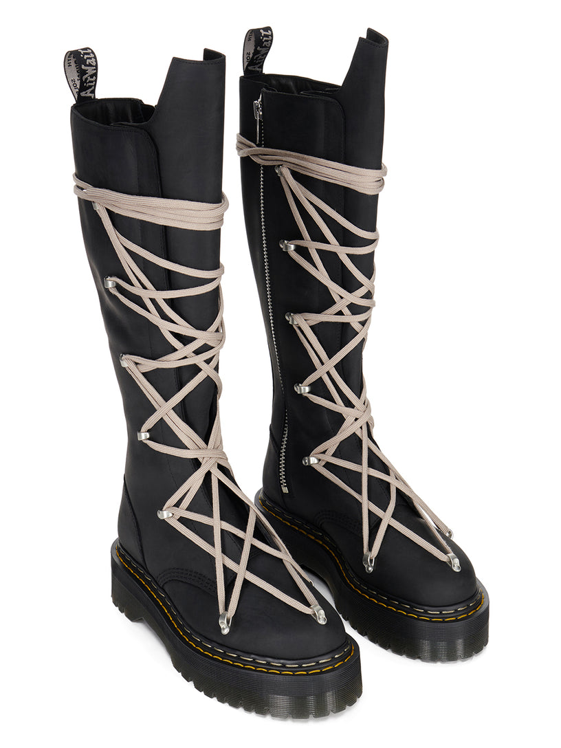 Dr. Martens x Rick Owens 1B60 quad sole pentalace boots